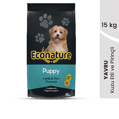 Econature Plus Yavru Kuru Köpek Maması (Puppy) - Kuzu Etli - 13+2 kg Hediye (1)