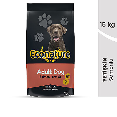 Econature Plus Yetişkin Kuru Köpek Maması - Somonlu - 15 KG (1)