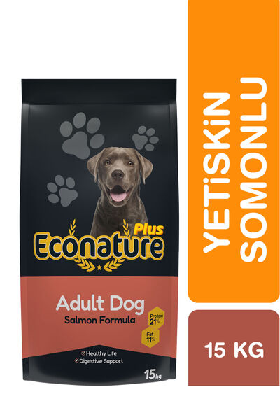 Econature Plus Yetişkin Kuru Köpek Maması - Somonlu - 15 KG