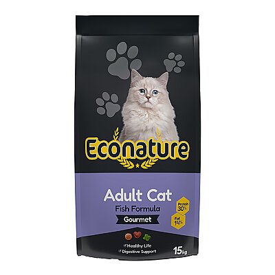Econature Plus Yetişkin Gurme Kuru Kedi Maması (Adult Cat) Balıklı 15 KG - Thumbnail