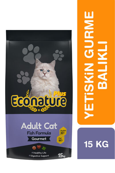 Econature Plus Yetişkin Gurme Kuru Kedi Maması (Adult Cat) Balıklı 15 KG