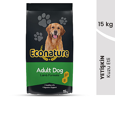 Econature Plus Yetişkin Kuru Köpek Maması - Kuzu Etli - 15 KG (1)