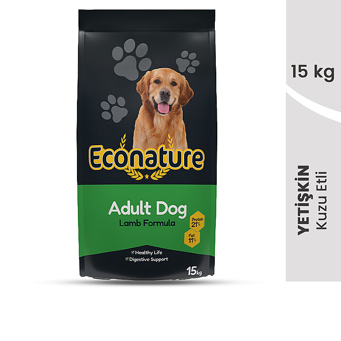 Econature Plus Yetişkin Kuru Köpek Maması - Kuzu Etli - 15 KG - 2
