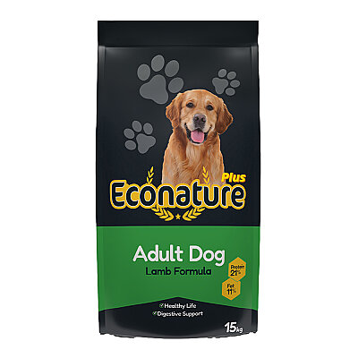 Econature Plus Yetişkin Kuru Köpek Maması (Adult Dog) - Kuzu Etli - 15 Kg