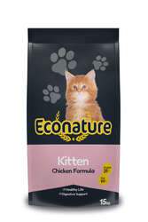 Econature Yavru Kuru Kedi Maması (Kitten) - Tavuk Etli - 15kg - Thumbnail
