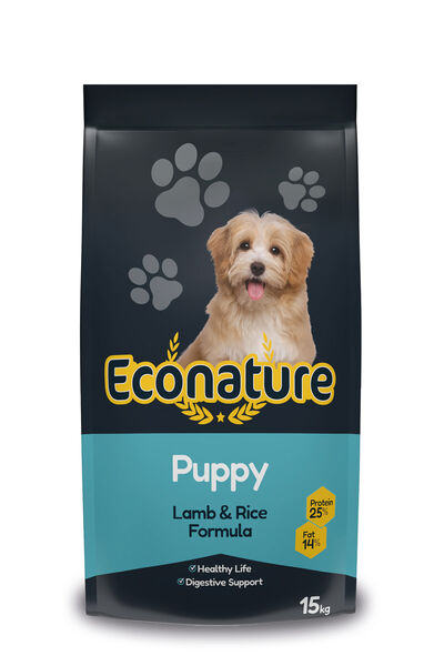 Econature Yavru Kuru Köpek Maması (Puppy) - Kuzu Etli ve Pirinçli - 15kg