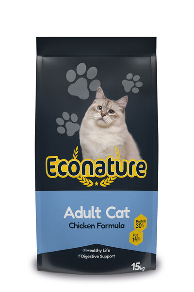 Econature Yetişkin Kuru Kedi Maması (Adult Cat) - Tavuk Etli - 15 kg