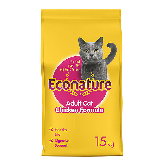 Econature Yetişkin Kuru Kedi Maması (Adult Cat) (Sarı Ambalaj) - Tavuk Etli - 15 kg - 1