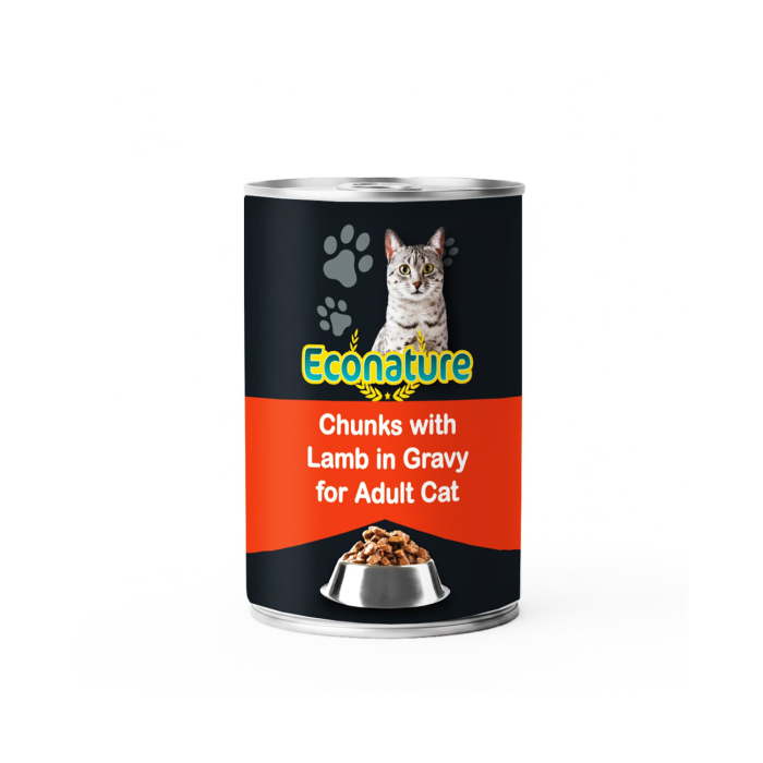 Econature Yetişkin Yaş Kedi Maması (Adult Cat) Kuzu Etli 400GR - 1