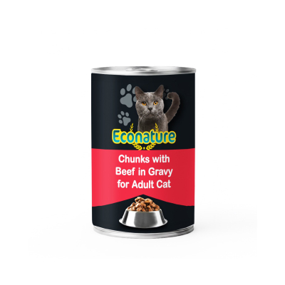 Econature Yetişkin Yaş Kedi Maması (Adult Cat) Sığır Etli 400GR