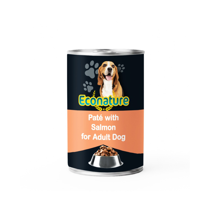 Econature Yetişkin Yaş Köpek Maması (Adult Dog) Ezme Somonlu 400GR - 1