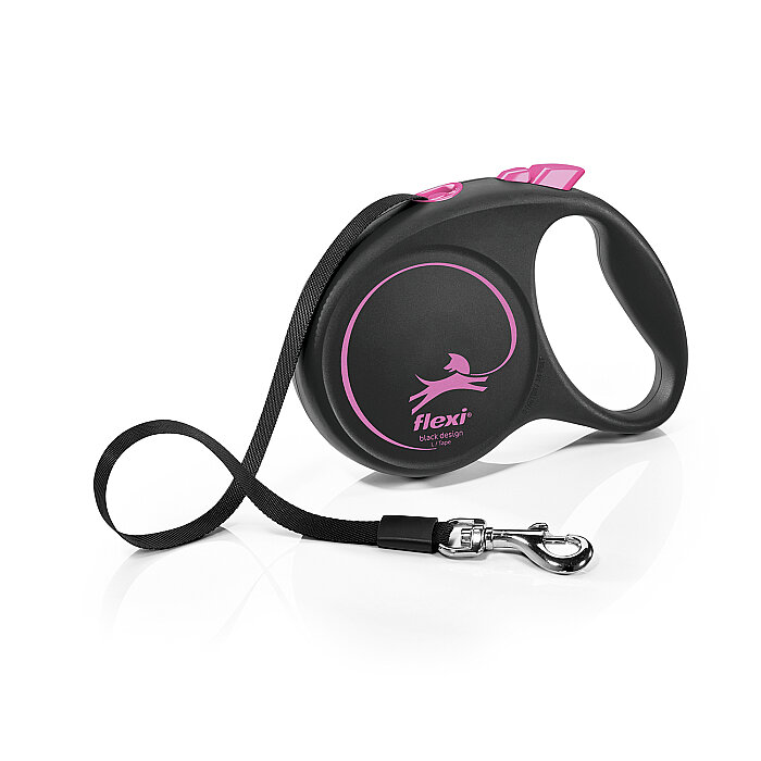 Flexi Black Design L Beden Pembe 5MT Şerit Tasma - 1