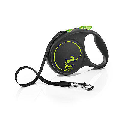 Flexi Black Design L Beden Yeşil 5MT Şerit Tasma