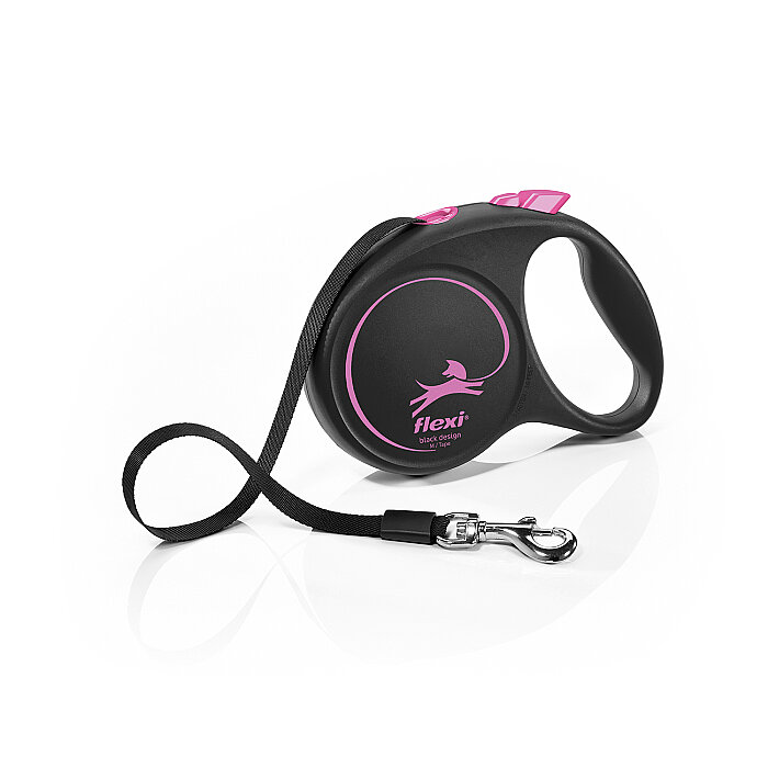 Flexi Black Design M Beden Pembe 5MT Şerit Tasma - 1
