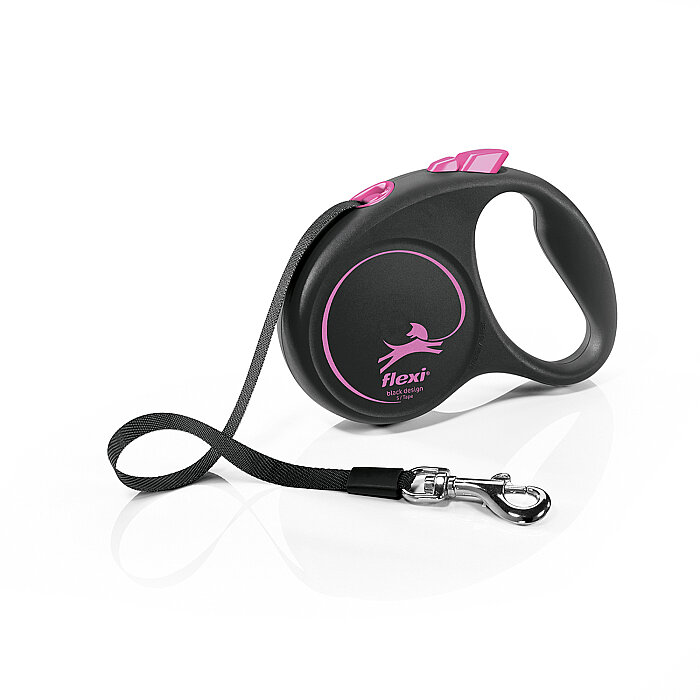 Flexi Black Design S Beden Pembe 5MT Şerit Tasma - 1