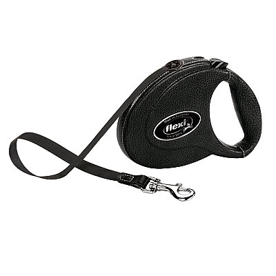 Flexi Leather M Beden Siyah 5MT Şerit Tasma