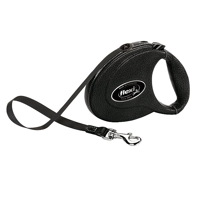 Flexi Leather M Beden Siyah 5MT Şerit Tasma - 1