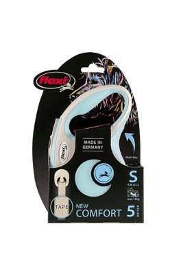 FLEXI - Flexi New Comfort S Beden Açık Mavi 5MT Şerit Tasma