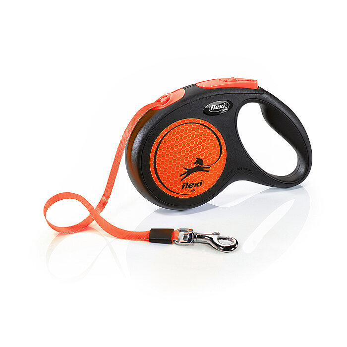 Flexi New Neon M Beden Turuncu 5MT Şerit Tasma - 1