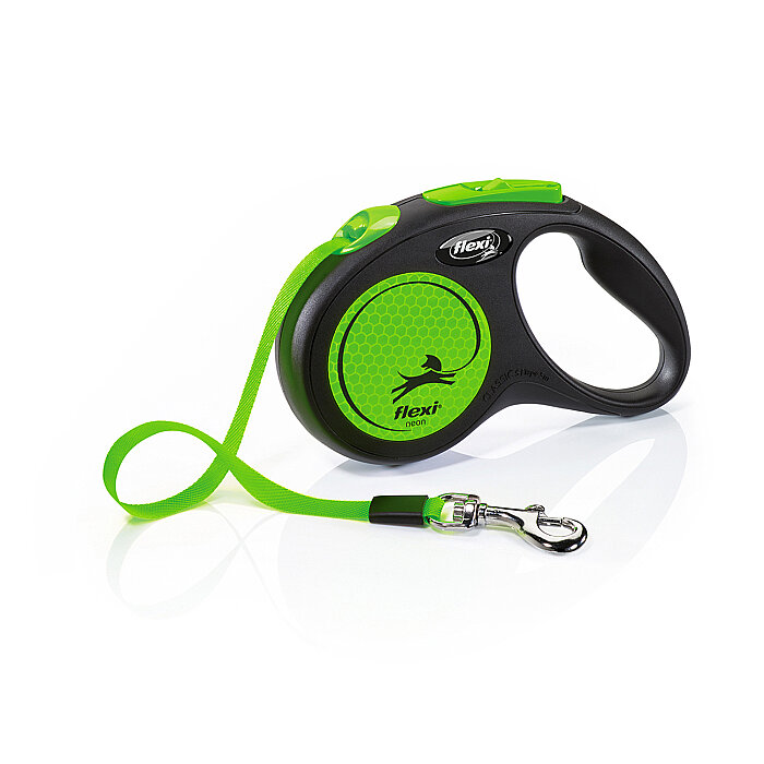 Flexi New Neon S Beden Yeşil 5MT Şerit Tasma - 1