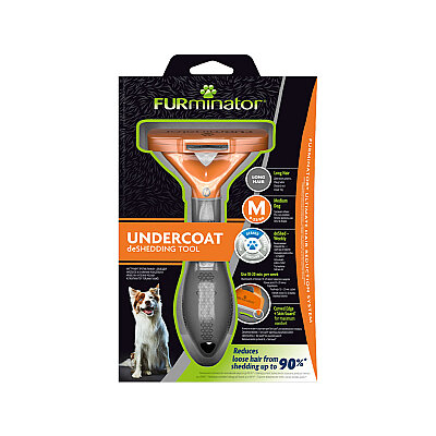 Furminator Köpek Tarağı - Uzun Tüylü Orta Irk Köpekler için - M