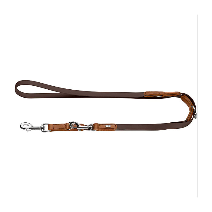 Hunter Köpek Gezdirme Kayışı BioThane® x leather Kahve Taba - 1