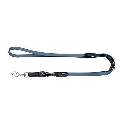 Hunter Köpek Gezdirme Kayışı BioThane® x leather Mavi Siyah - 1