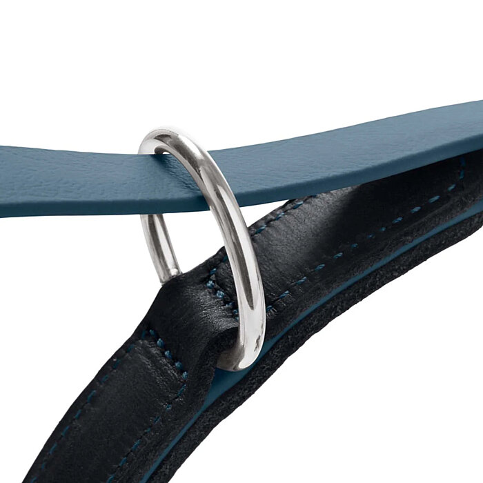 Hunter Köpek Gezdirme Kayışı BioThane® x leather Mavi Siyah - 2
