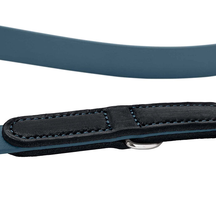 Hunter Köpek Gezdirme Kayışı BioThane® x leather Mavi Siyah - 3