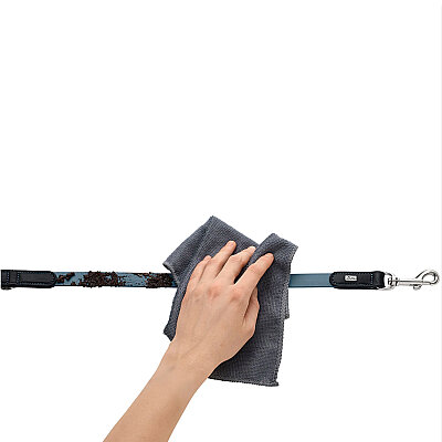Hunter Köpek Gezdirme Kayışı BioThane® x leather Mavi Siyah - 4