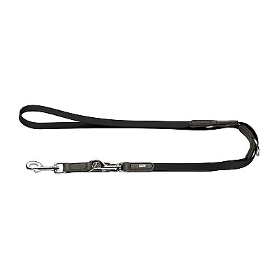 Hunter Köpek Gezdirme Kayışı BioThane® x leather Siyah Gri - 1