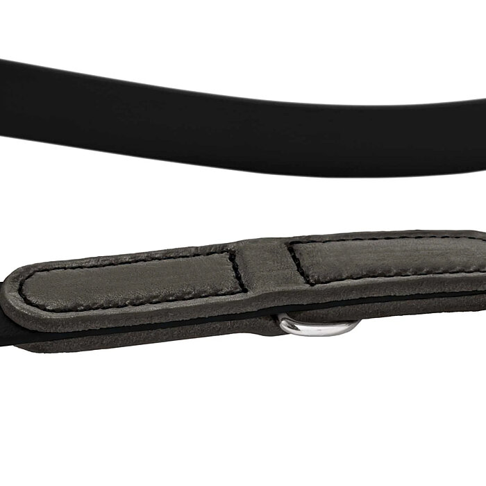 Hunter Köpek Gezdirme Kayışı BioThane® x leather Siyah Gri - 3