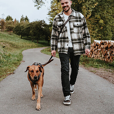 Hunter Köpek Gezdirme Kayışı Maldon Gri Siyah - 3