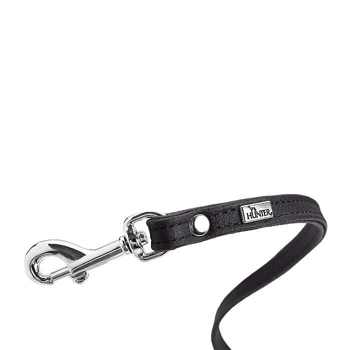 Hunter Köpek Gezdirme Kayışı Nappa Petit Siyah - 1