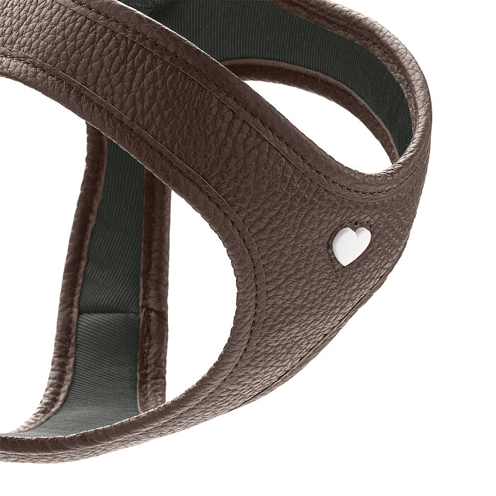 Hunter Köpek Göğüs Tasması Harness Love Kahve 37-40/XS-S - 3