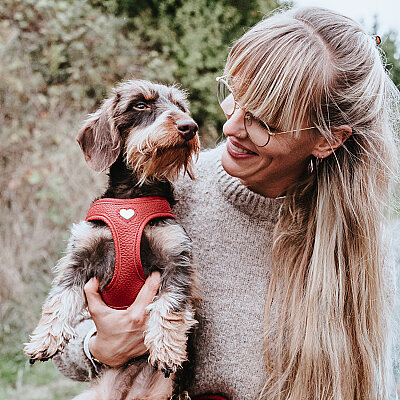 Hunter Köpek Göğüs Tasması Harness Love Kırmızı 33-37/XS - 6