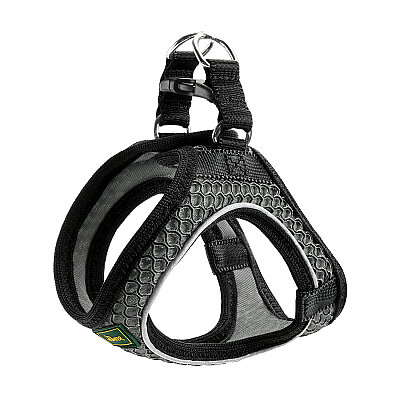 Hunter Köpek Göğüs Tasması Hilo Comfort Gri Siyah XS