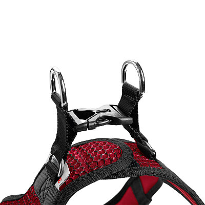 Hunter Köpek Göğüs Tasması Hilo Comfort Kırmızı Siyah S-M - 3