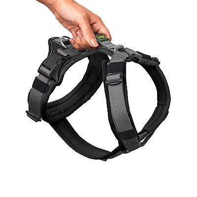 Hunter Köpek Göğüs Tasması Maldon Up Siyah Gri 37-53/XS-S - 4