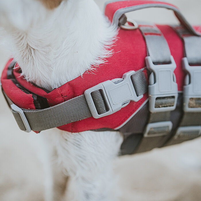 Hunter Köpek Yüzme Yeleği Kırmızı Gri S - 3