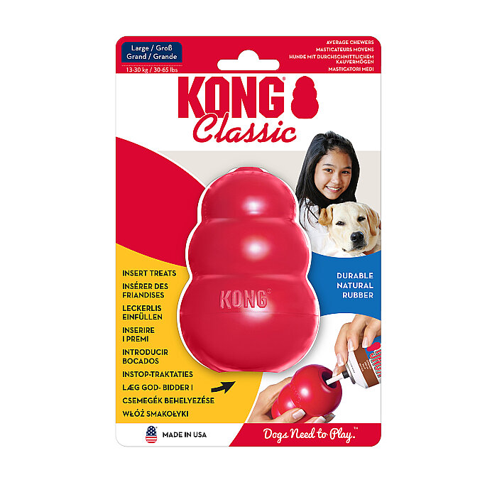 KONG Classic Köpekler için Çok Amaçlı Isırma Oyuncağı L - 1