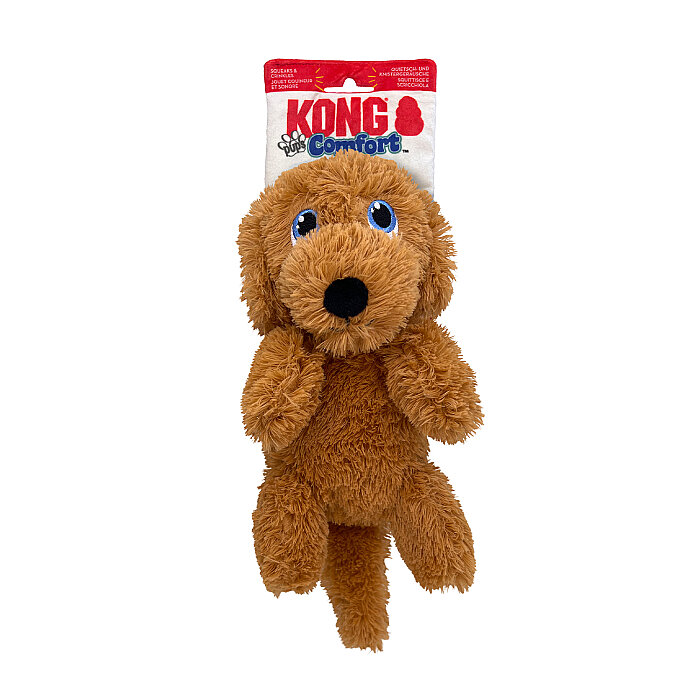 KONG Comfort Pups Goldie Köpek Şeklinde Peluş Köpek Oyuncağı M - 1