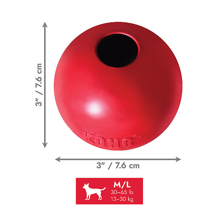 KONG Delikli Top Şeklinde Çok Amaçlı Köpek Oyuncağı M/L - 2