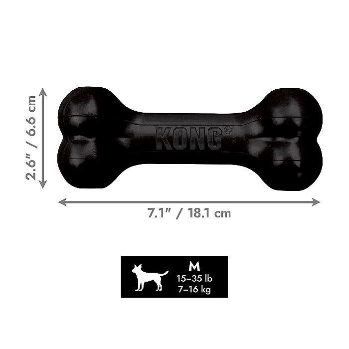 KONG Extreme Goodie Bone Kemik Şeklinde Çok Amaçlı Köpek Oyuncağı Ultra Sert M - 2
