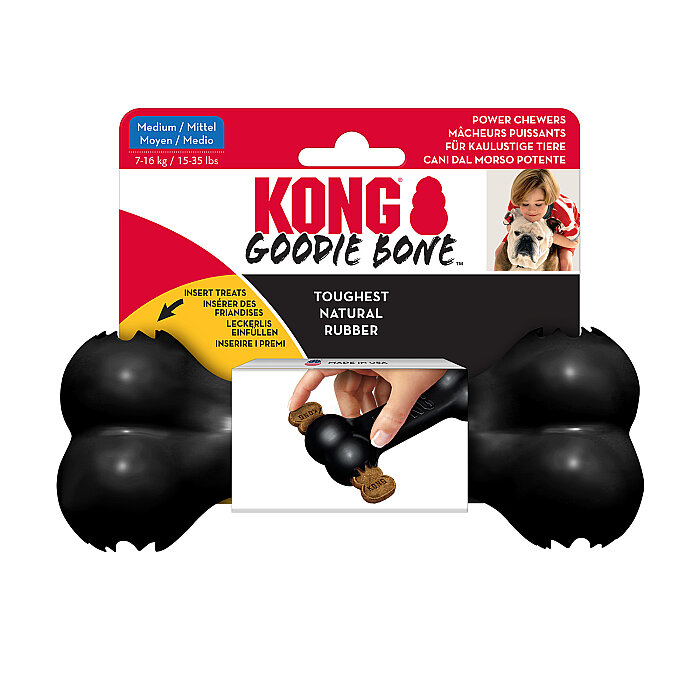 KONG Extreme Goodie Bone Kemik Şeklinde Çok Amaçlı Köpek Oyuncağı Ultra Sert M - 1