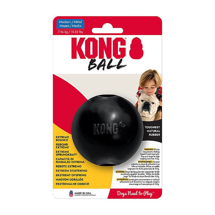 KONG Extreme Köpekler için Top Şeklinde Çok Amaçlı Isırma Oyuncağı Ultra Sert M/L - 1
