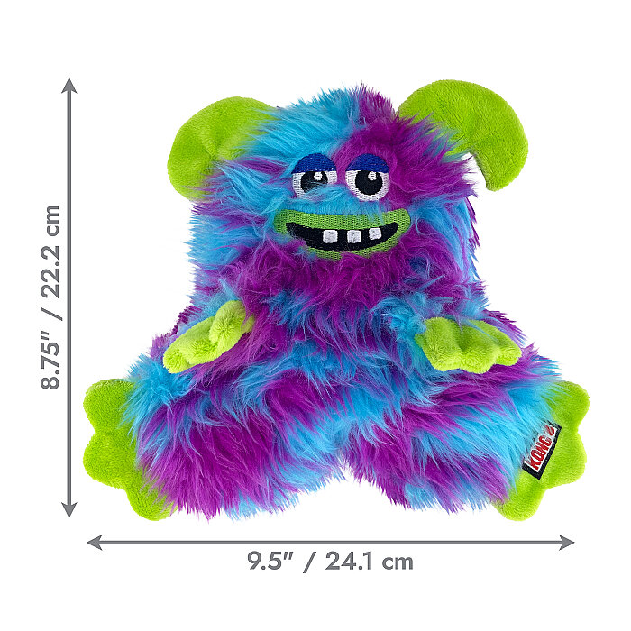 KONG Frizzles Razzle Sevimli Canavar Sesli Peluş Köpek Oyuncağı M - 3