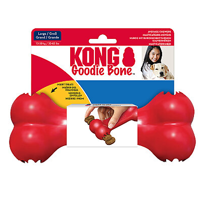 KONG Goodie Bone Kemik Şeklinde Çok Amaçlı Köpek Oyuncağı L