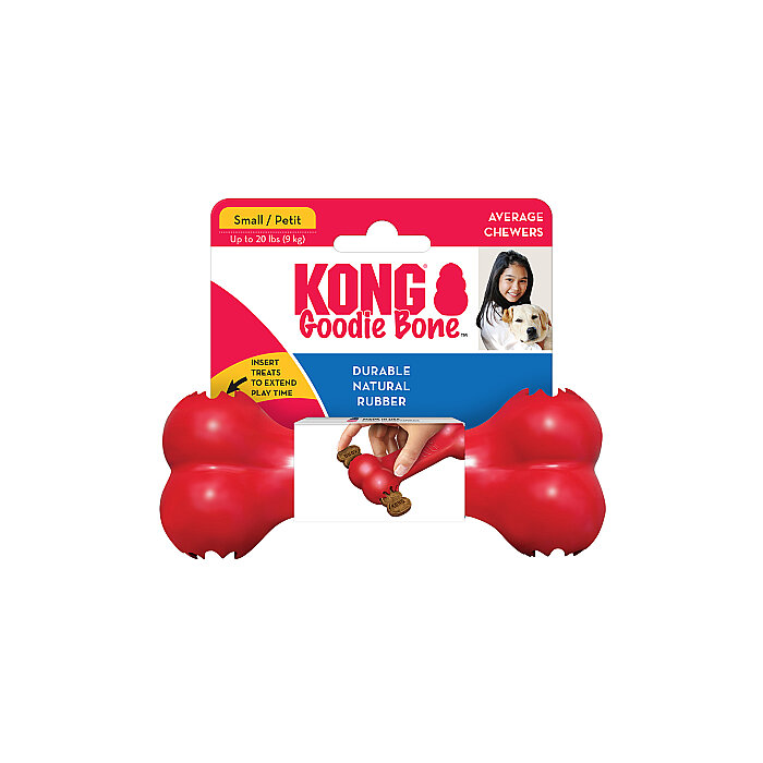 KONG Goodie Bone Kemik Şeklinde Çok Amaçlı Köpek Oyuncağı S - 1