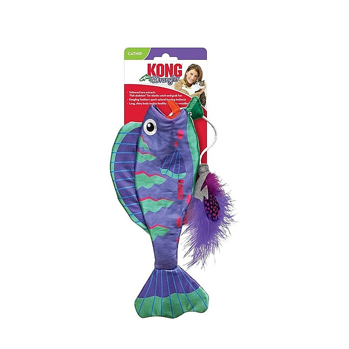 KONG Kedi Peluş Wrangler Balık - 1